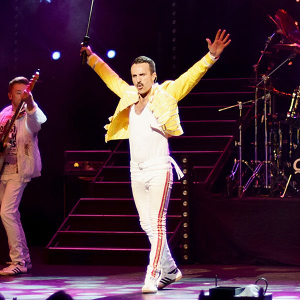 Queen Tribute Band Flash performing Don't Stop Me Now live on stage