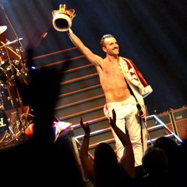 Flash Queen Tribute Band performing We Are The Champions